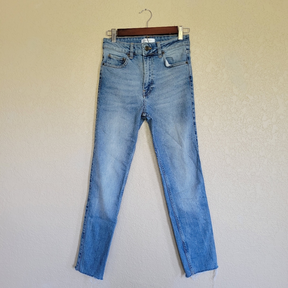 ANINE BING High Rise Skinny Ankle Jean